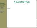 A ACOUSTICS