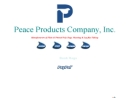 PEACE PRODUCTS COMPANY INC